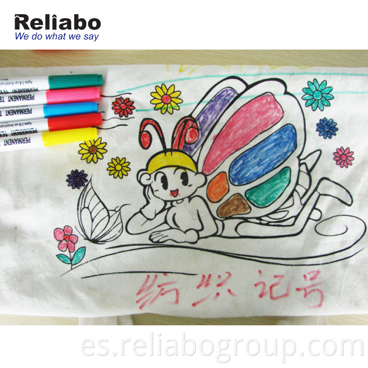 Reliabo, venta al por mayor, marcador de pintura de tela textil permanente multicolor
